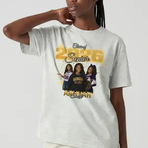 Carpesun NO MORE BORING GENERIC GRAD SHIRTS,Class of 2026 Shirt, Custom Senior 2026 Tshirt, Bling Shirt, Senior Night, Graduation Shirts, Senior Tee,Custom 3+ Photo Graduation Tee with Personalized Name Glitter Gold,Grad Gift 2026
