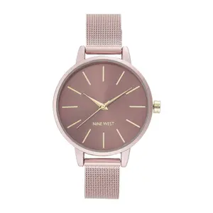 Nine West Women's Rosetone Mesh Bracelet Watch