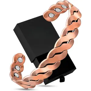 Copper Magnetic  – Unisex High-Efficiency Pure Copper  – Adjustable  Heart Rate Couples Bracelet Set money