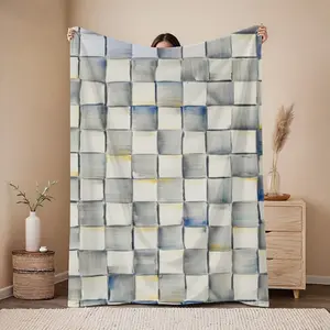 Mackenzie Childs Sterling Check Blanket - Soft, Warm and Lightweight