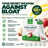 Nature's Sunshine Chlorophyll Stick Packs: Crisp Apple. Gut Health Hero- Detox, Reduce Bloat, Clear Skin, Support Digestion, Boost Energy Healthcare
