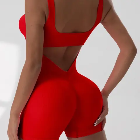 Women's Solid/Tie Dye Print Square Neck Sports Romper, Casual Sporty Sleeveless Skinny Romper for Yoga, Gym and Workout, Ladies Sportswear for Summer, Sleeveless Workout Jumpsuit, Square Neckline Jumpsuit, Workout Rompers