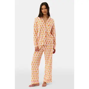 Monkey Long Sleeve Polo Pajamas