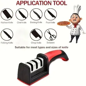 Multifunctional Four-Stage Sharpening Stone Grinder, Quick Easy Knife Sharpening, Ceramic Grinding Stone, Kitchen Utensil, Mother's Day Gift