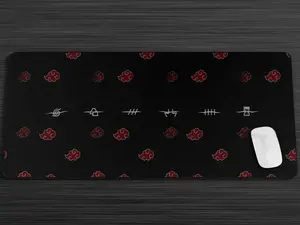 Akatsuki Headband Gaming Mouse Pad, Anime Mouse Pad, Desk Mat, pc accessories.