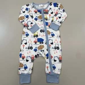 baby boy clothes  newborn baby excavator zip romper baby stuff kids clothing romper