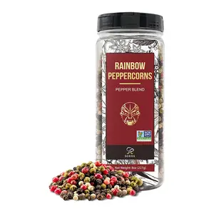 Soeos Rainbow Peppercorns, 8oz (Pack of 1), Non-GMO, Kosher, Peppercorn for Grinder Refill, Whole Peppercorns