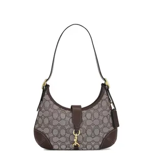 Coach Originals Signature Jacquard Hamptons Hobo in Oak Maple