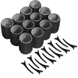 12 Pcs Self-Adhesive Magic Hair Curlers, Volume Bangs & Root Lift Air Cushion Rollers, Easy Styling Tools for Women, Hair Volumizer, Salon Styling Tool