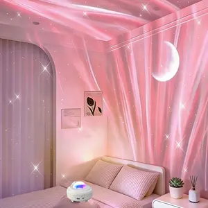 Aurora Projector Night Light, Starry Sky Projector, Starlight Projector, USB-Powered RGB 16-Color Lighting with Remote Control, Indoor Ambient Light for Bedroom, Gaming Room, Home Theater and Audio Rooms