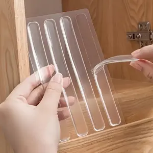 40 transparent silicone cabinet door buffers - self-adhesive rubber anti-slip devices, for noise reduction, scratch prevention and cabinet protection, durable anti-slip rubber base, easy to install, scratch-resistant material, transparent design, flexible