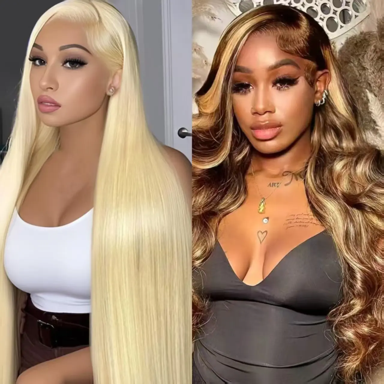 NEW[Combo sale 26"&26"] " 2 wig" 613 13x4 Lace Front Wigs 26 Inch Human Hair Transparent Lace Frontal HumanHair Wigs 180% Density for Woman