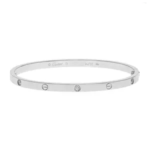 Pre-owned Cartier Love Small Model Bangle Bracelet Size 17