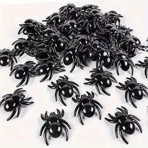 50pcs Mini Acrylic Spider Decorations - Perfect for Halloween, Thanksgiving & Fall Parties - Ideal Table Scatter & Vase Filler
