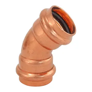 1-1/4" Press Copper 45° Elbow Fitting (P x P) Low Lead ProPress Compatible