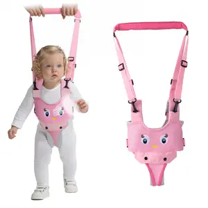 Baby Walking Harness Breathable Handheld Kids Toddler Helper Assistant Adjustable Infant Walker Help Baby Walk Stand Up Child Learning Belt for 8-24 Month Old Babies Activity (Pink)