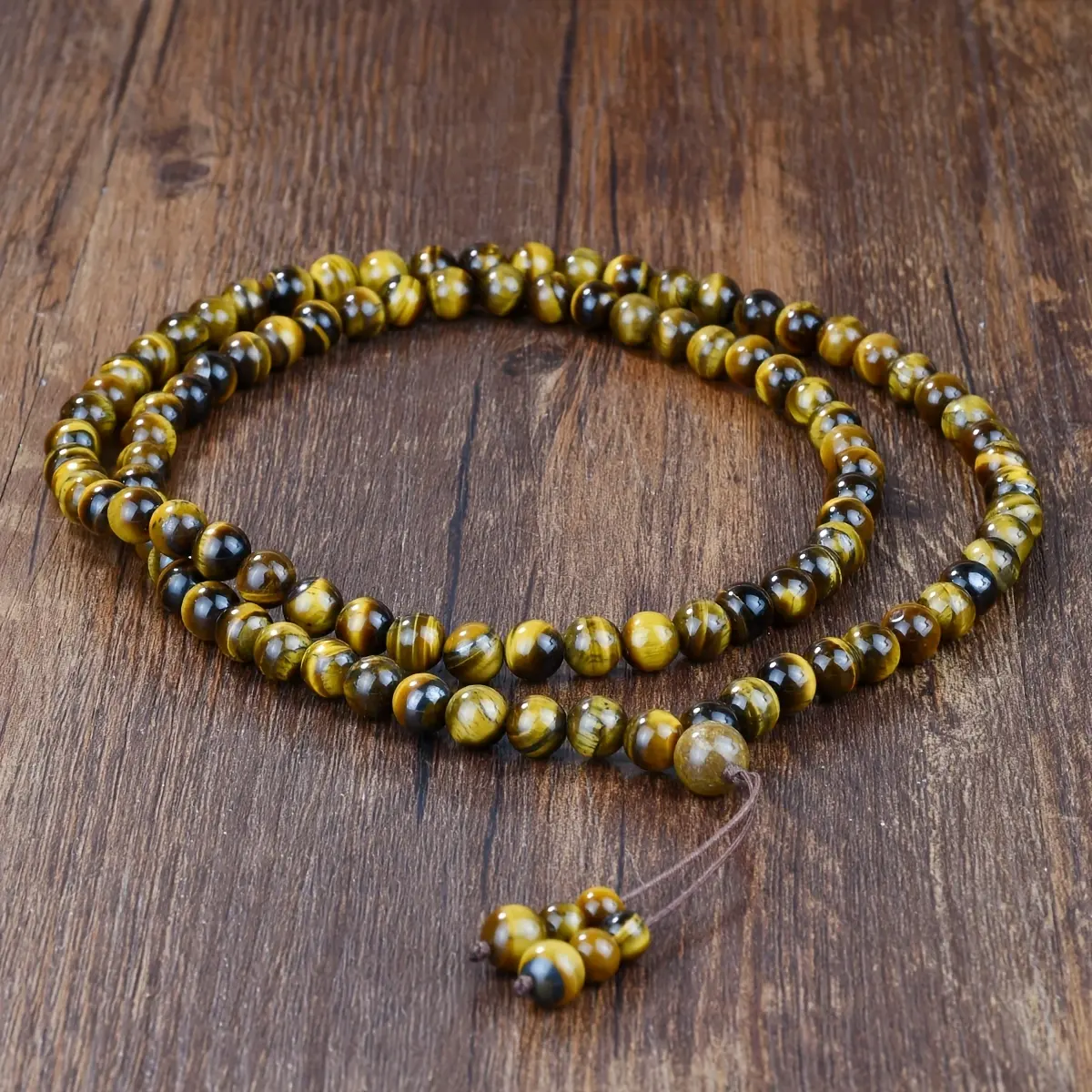99 Natural Tiger Eye Bead Bracelet Muslim Prayer Rosary