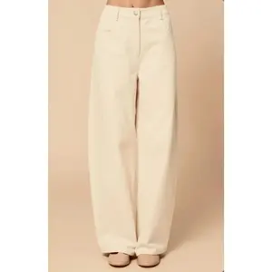 Taupe Barrel Pants