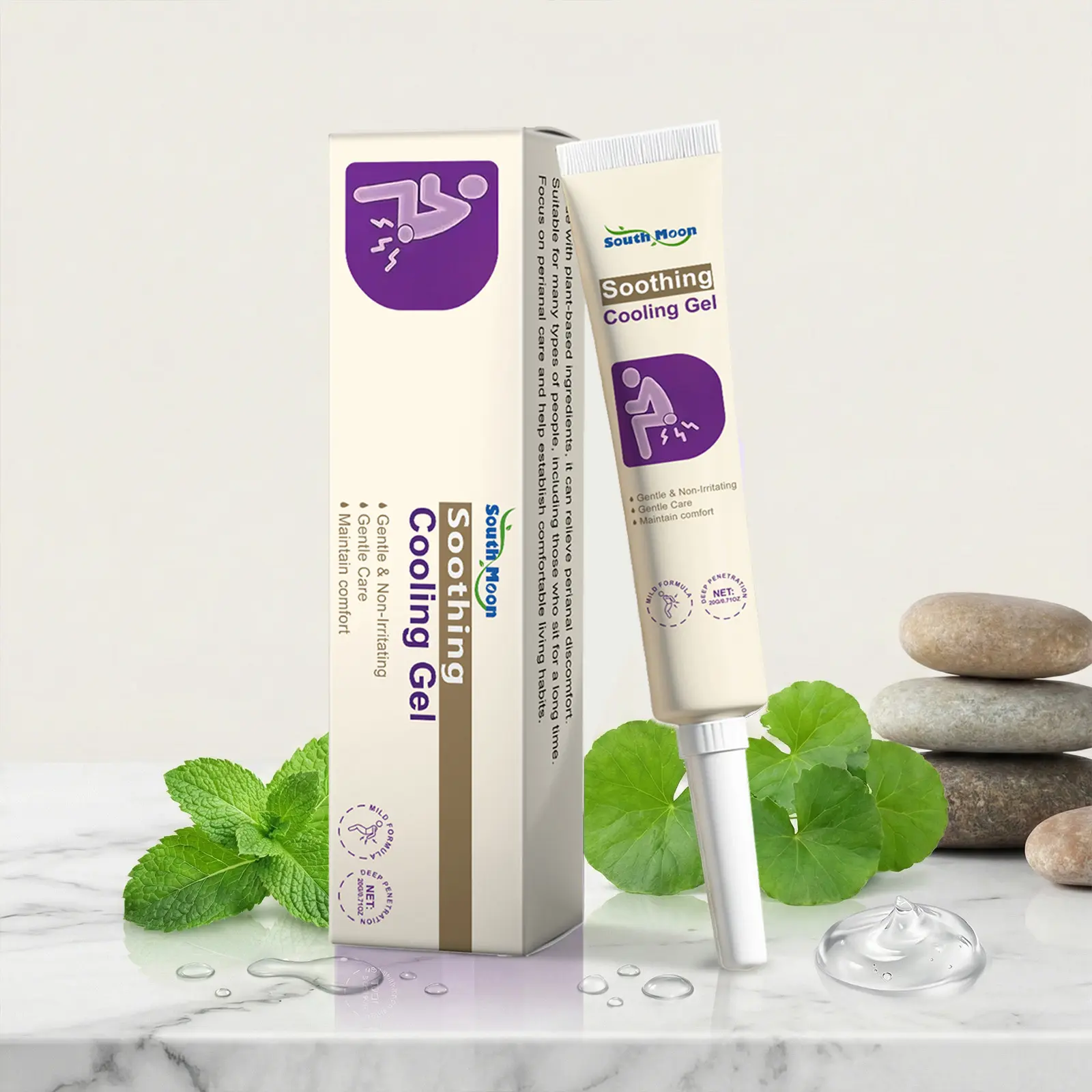 Soothing Hemorrhoid Ointment, Topical Relief Cream with Natural Extracts of Safflower Seed and Purple Daisy, Soothing Ointment, Adults