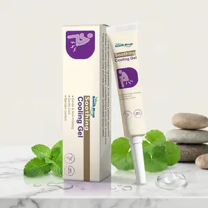 Anal hemorrhoid gel containing safflower seed, scutellaria baicalensis extract, carboxymethyl cellulose, and purple daisy is applied to the skin to eliminate hemorrhoids.