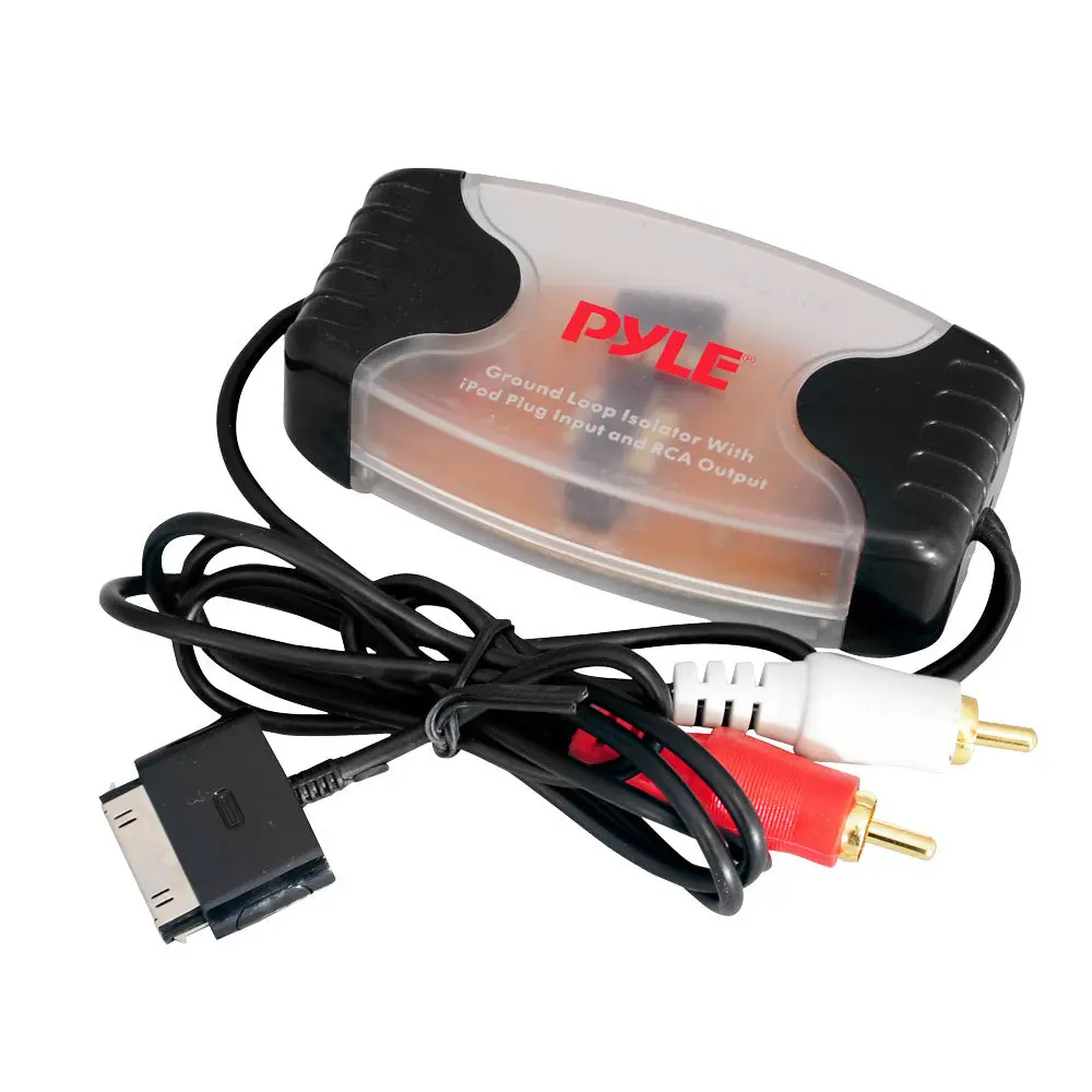iPod to RCA Audio Isolator Accessory | Ground Loop Noise Filter for Car Stereo AUX Input with 6V Line Driver - Eliminates Engine Noise & Ground