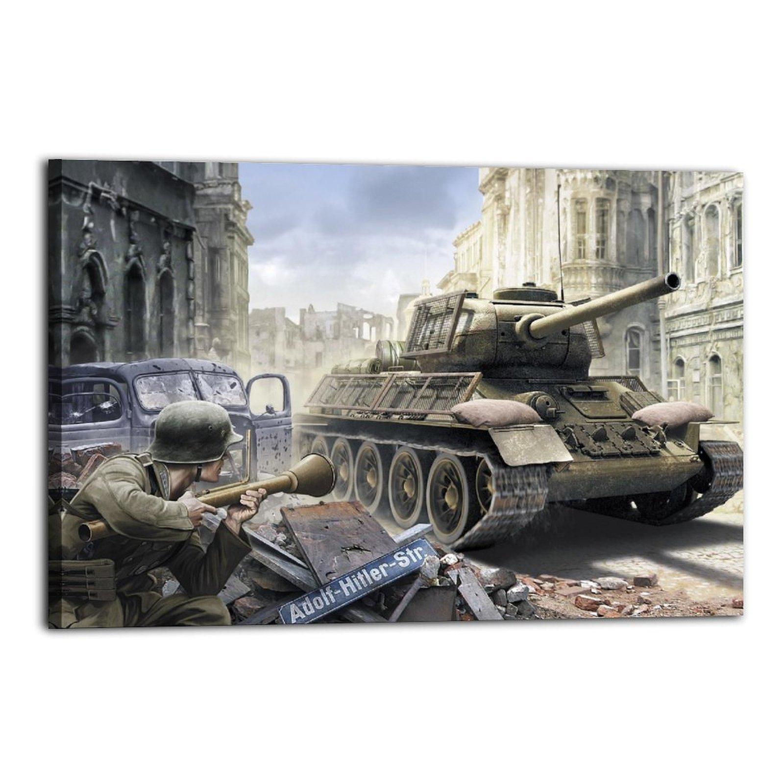 Military Tank Poster T-34 Poster Decorative Painting Canvas Wall Art Picture Print Modern Family Bedroom Decor