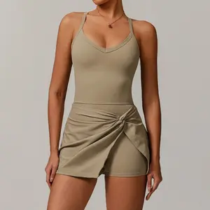 Yoga Boilersuit Sleeveless Women's Sportswear Gym Jumpsuits Workout Clothes Push-up Fitness One-piece Skin-tight Dance Garmen