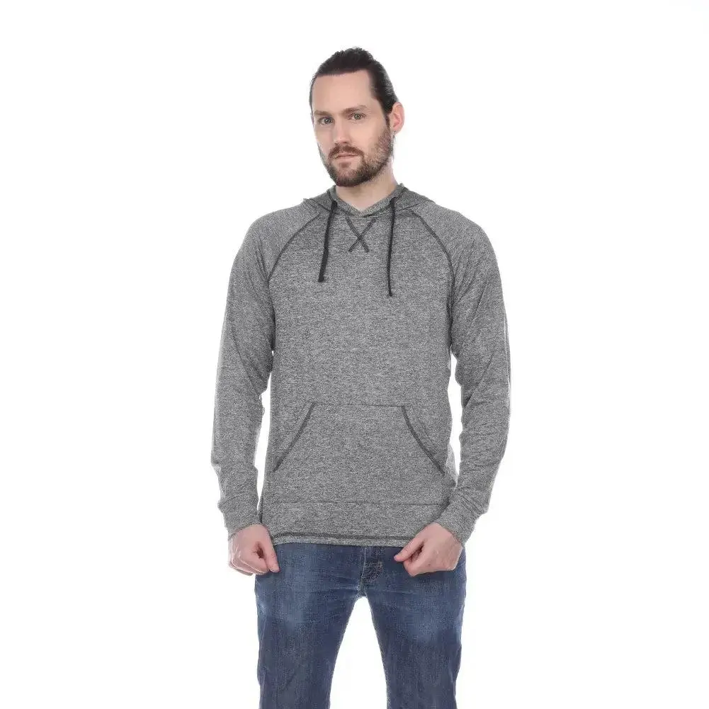 LEEHANTON Men's Fast Dried Sports Hoodie - Lightweight, Quick Dry Stretch Cotton Blend Pullover Sweatshirt with Kangaroo Pocket for Casual Hangouts, Fast Dried Men's Sports Hoodie
