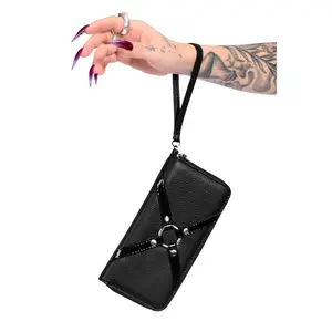 Large Black Bondage  Ring Wallet