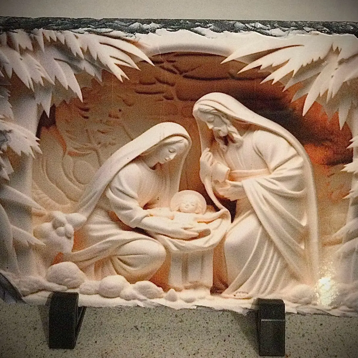 Sublimated Nativity Scene on Slate Blanks