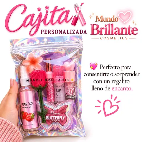 Cajita personalizada•Kit de Blush, Glossy Lipgloss, Foundations, Color Correctors, and Makeup Brushes