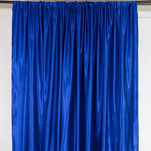 10ft x 10ft-Satin Backdrop Curtain with 4" Rod Pocket