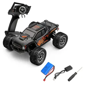 1/16 Scale RC Monster Truck Jam–164018 All-Terrain 4WD Remote Control Car with Lights, 35km/h High-Speed Off-Road RC Cars for Kids & Adults, 2.4GHz Hobby Truck Compatible with Traxxas Style RC Cars car transport carrier truck boy girl spri fast sport