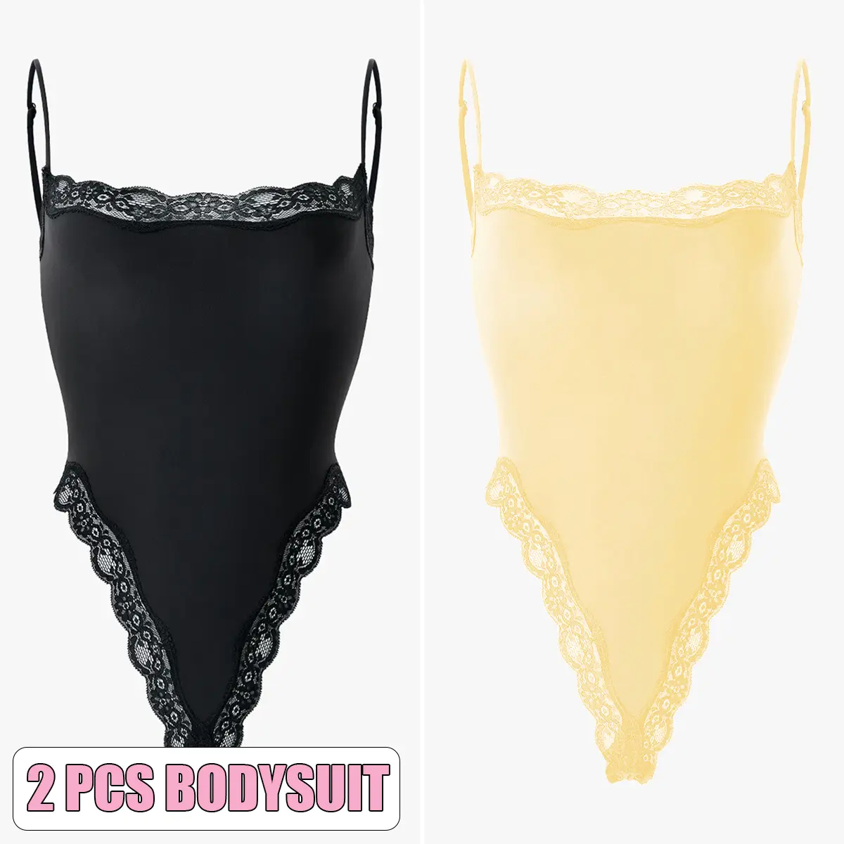 2pcs Bodysuit(Yellow/Black)