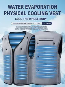 Evaporative Water Cooling Vest, Summer Full-Body Physical Cooling Jacket, Long-Lasting Heat Dissipation Breathable Cool Clothing, Ideal for Outdoor Work, Construction Industry, Hot Weather
