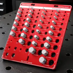 Professional Thread Gauge Set: 34-Piece SAE & Metric Metal Thread Checker, Precision Pitch Measuring Tool, Nut Bolt Identifier, Portable Thread Inspection Kit for Mechanical Repair, DIY, Automotive & Hardware
