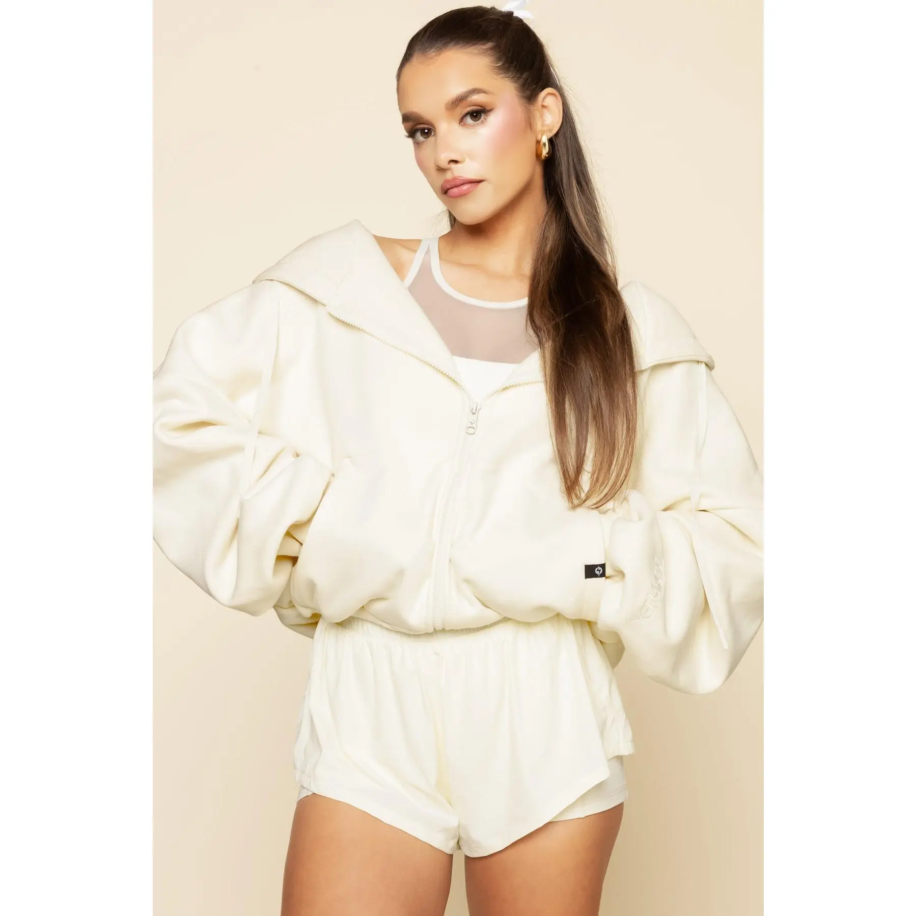 Zip Cloud Hoodie - Ivory