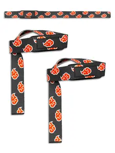 Anime Weight Lifting Wrist Wraps - 25" Long Red Cloud red universal sports wristbands