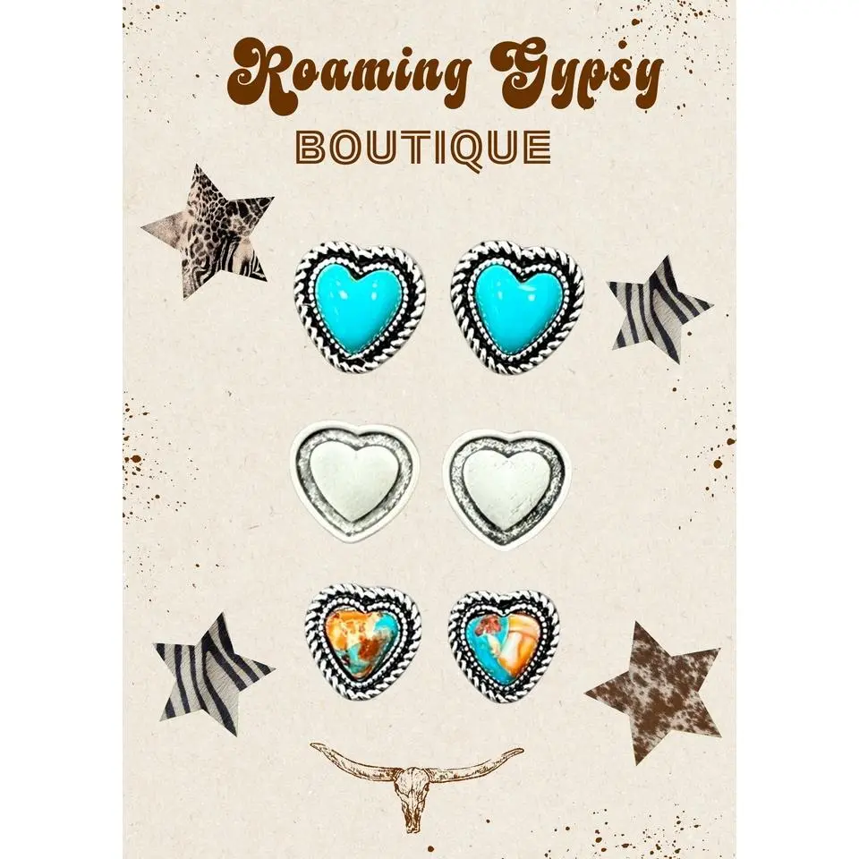 9mm Heartbreaker Stud Earrings
