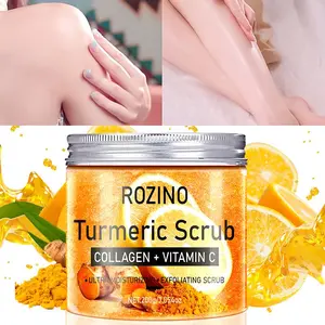 Turmeric Brightening Body Scrub, Collagen & Vitamin C Exfoliating Body Scrub Balm, Body Care Product for Women & Men, Brightening Exfoliating Moisturizing