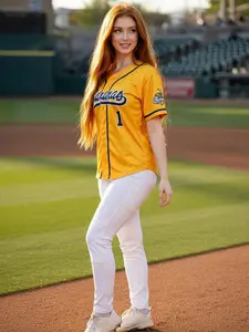 Savannnah Bananas Collection Baseball Jersey, Team AOP 3D Print Yellow Professional Sports Clothing, Unisex Baseball Jersey Top, Sport Fan Style, Casual Streetwear, Sport Fan Style, Casual Streetwear