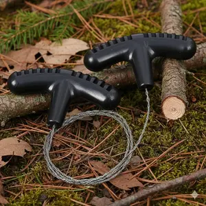 Survival Multi-Tool Kit: Portable Stainless Steel Wire Rope Chainsaw for Emergency Rescue, Outdoor Camping, hiking. Durable, Rustproof, All-Purpose Gear.