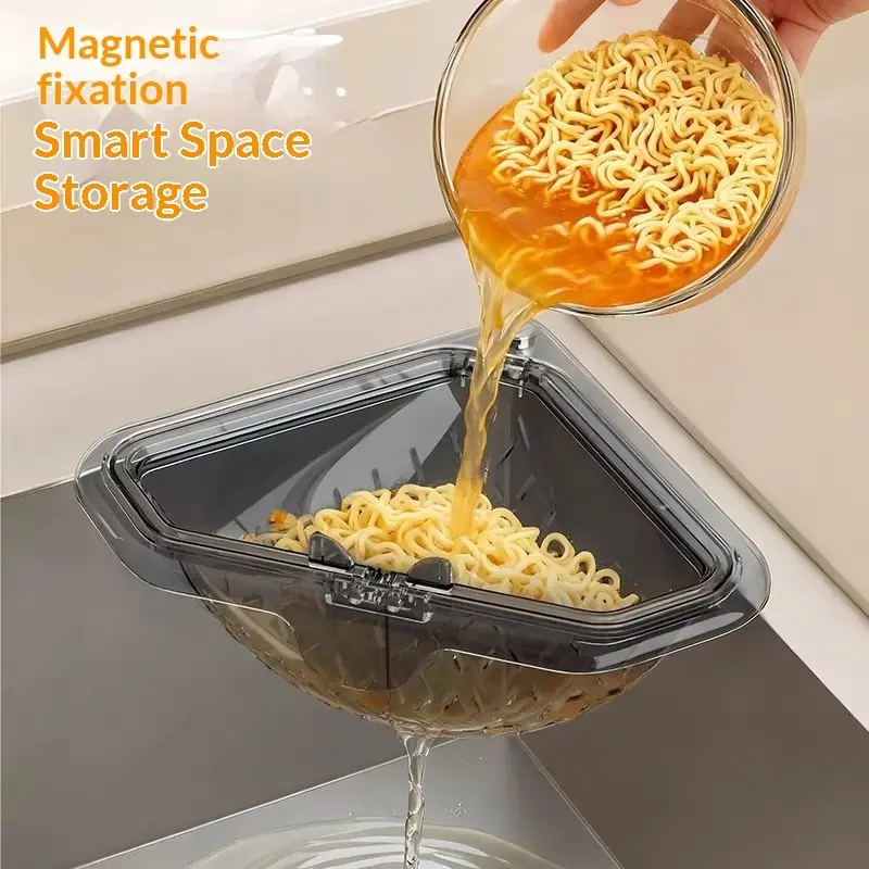 Magnetic Sink Filter Basket, Hanging Sink Drainer, Kitchen Sink Strainer, Food Waste Filter, Kitchen Trash Collection Rack, Durable Design, Easy Installation, Home, Kitchen Accessories, Kitchen Gadgets