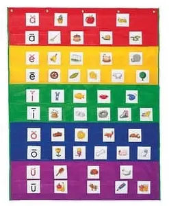 Rainbow Pocket Chart, Classroom Supplies, Ages 4+