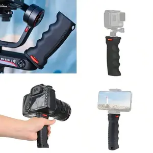 Handheld Camera Stabilizer Smartphone Portable Grip Handle Tripod System, Compatible with 1/4 Inch Screws, Ideal for Vlogging and Filming