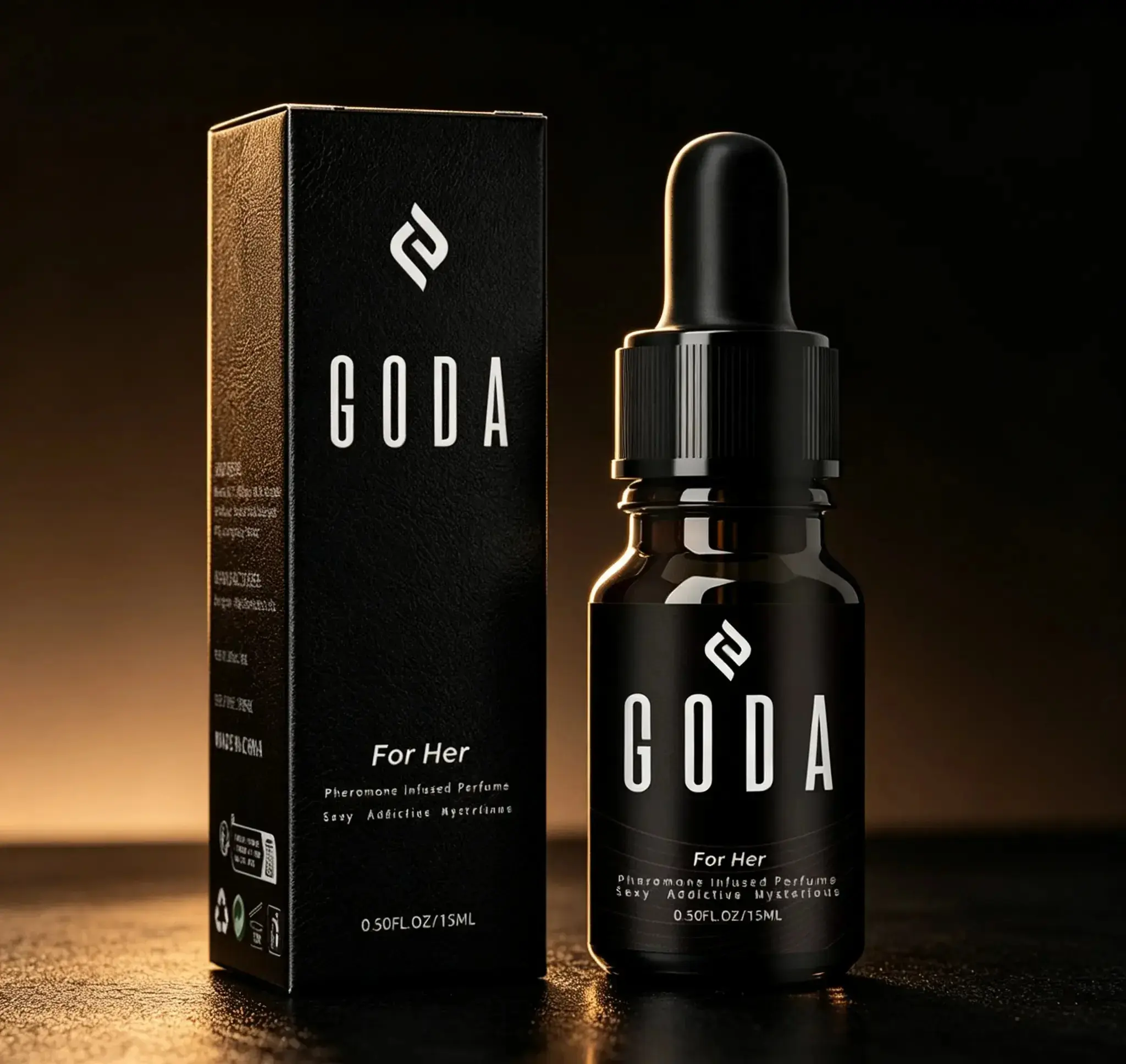 GODA For Her Pheromone Perfume Oil for Women, Long-Lasting Floral Scent with Jasmine & Rose, Sweet & Spicy Aroma, Vegan & Cruelty-Free Travel Perfume, 15ml / 0.50 Fl. Oz