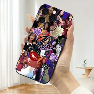 Singer Selena Phone Case for Iphone 17 17Air 16 15 14 13 12 11 Pro Max Plus Models Non-Slip Shockproof And Wear-Resistant This Drop-Proof Protective Case Features Cultural Collage Design