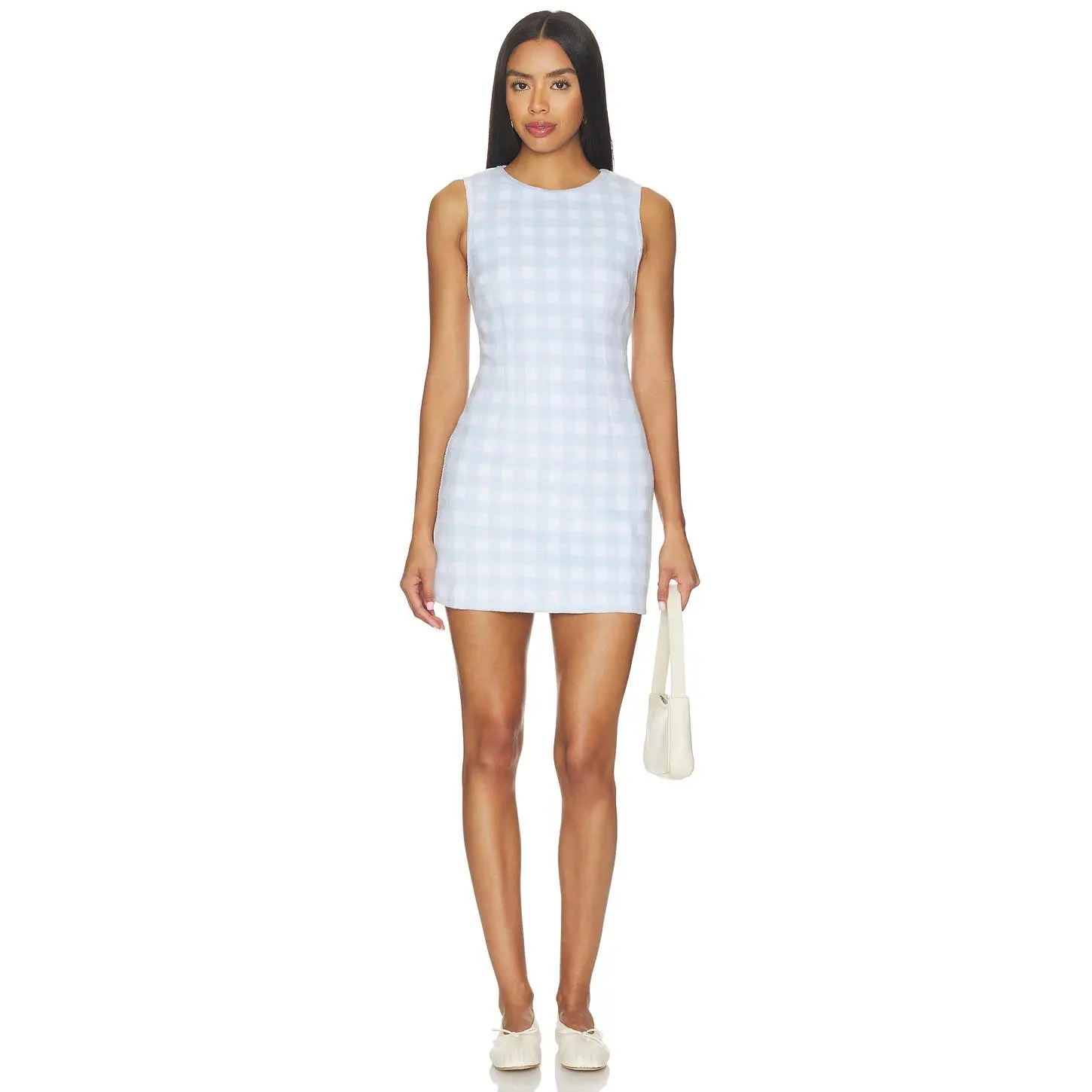 Maude Club Amber Dress in Ice Blue Gingham