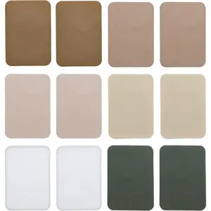 Iron On Patches - 12- Iron On Patch for Clothing, Pants Repair - Adhesive Fabric Patches in Rectangle Shapes - Easy to Use, No Sewing Needed - Cool Rectangle Patches - Khaki