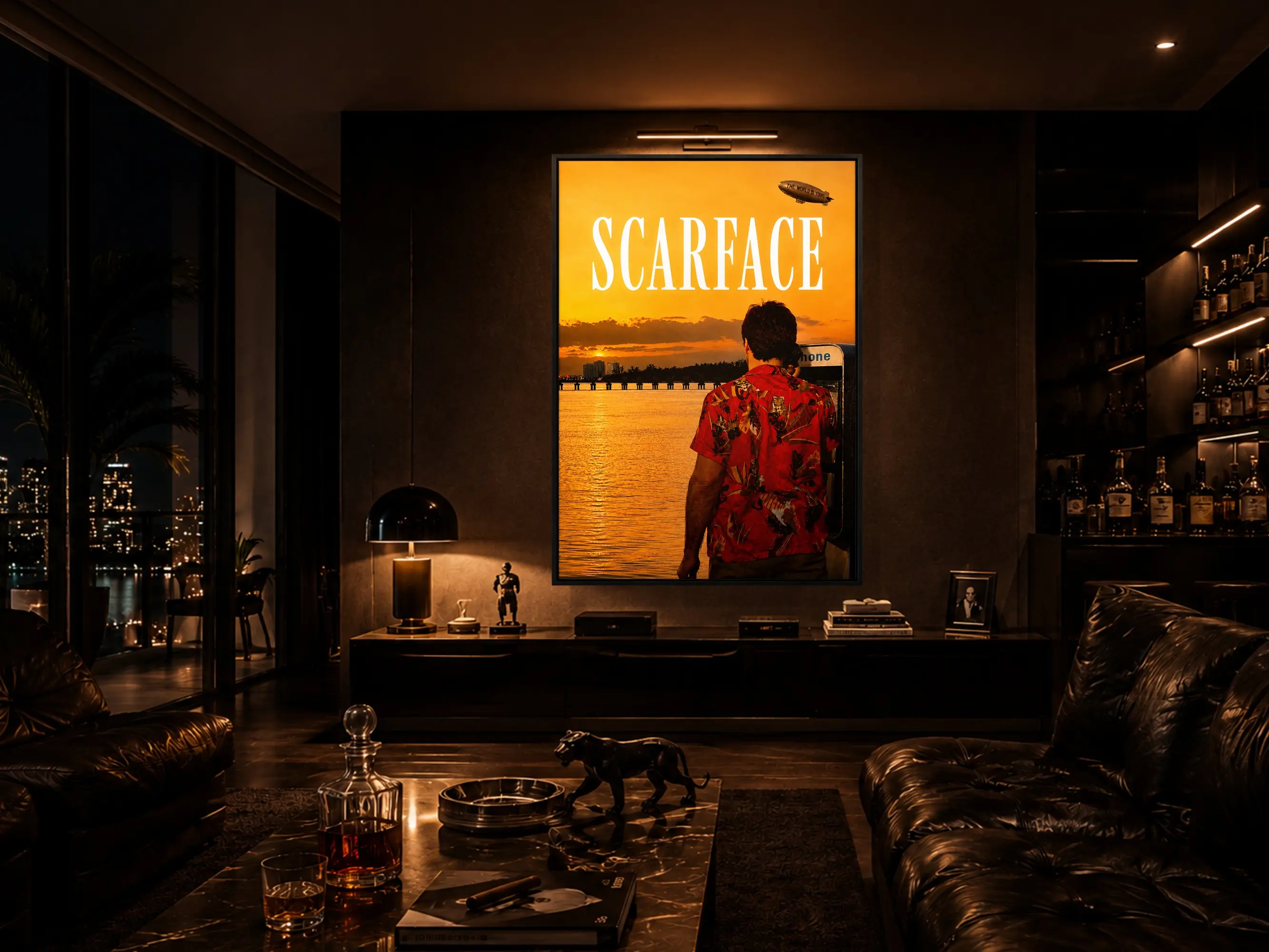 Scarface Movie Poster, Tony Montana Wall Art, Classic Movie Poster Print